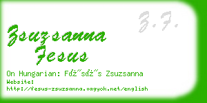 zsuzsanna fesus business card